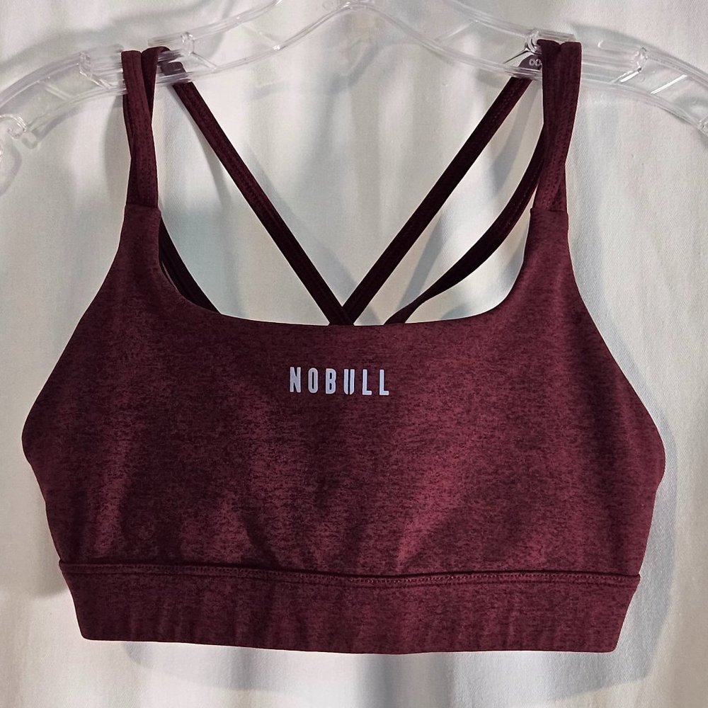 NOBULL Wine Heather Women's Sports Bra - Size M and L available